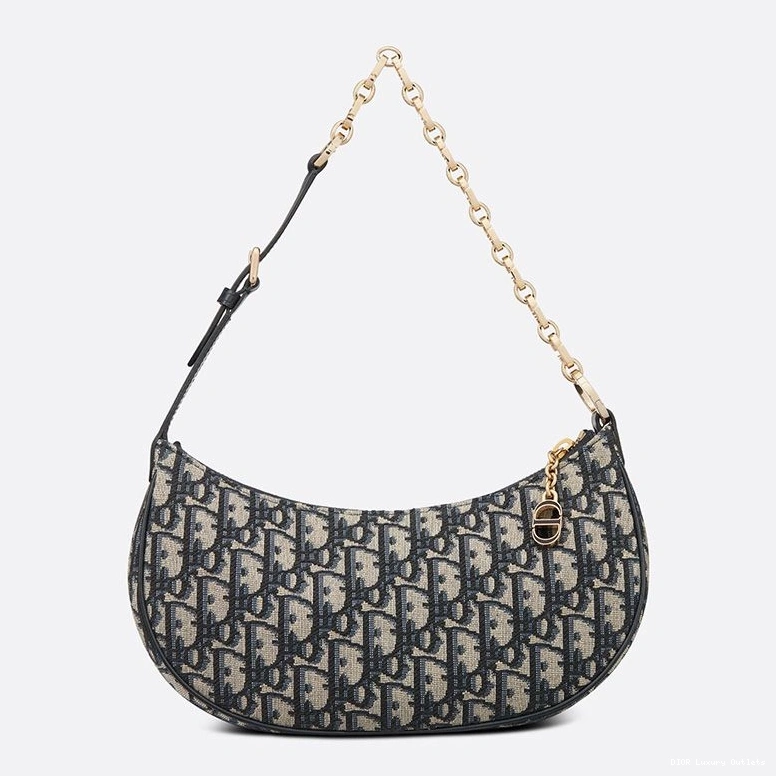 Cheap CD Lounge Bag Oblique Blue Canvas Motif Dior 0814 Luxury